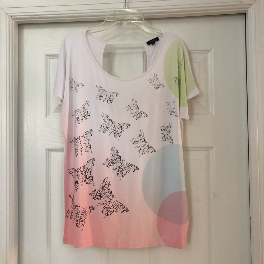 New Solar Brand Viscose Butterfly Cutout Blouse